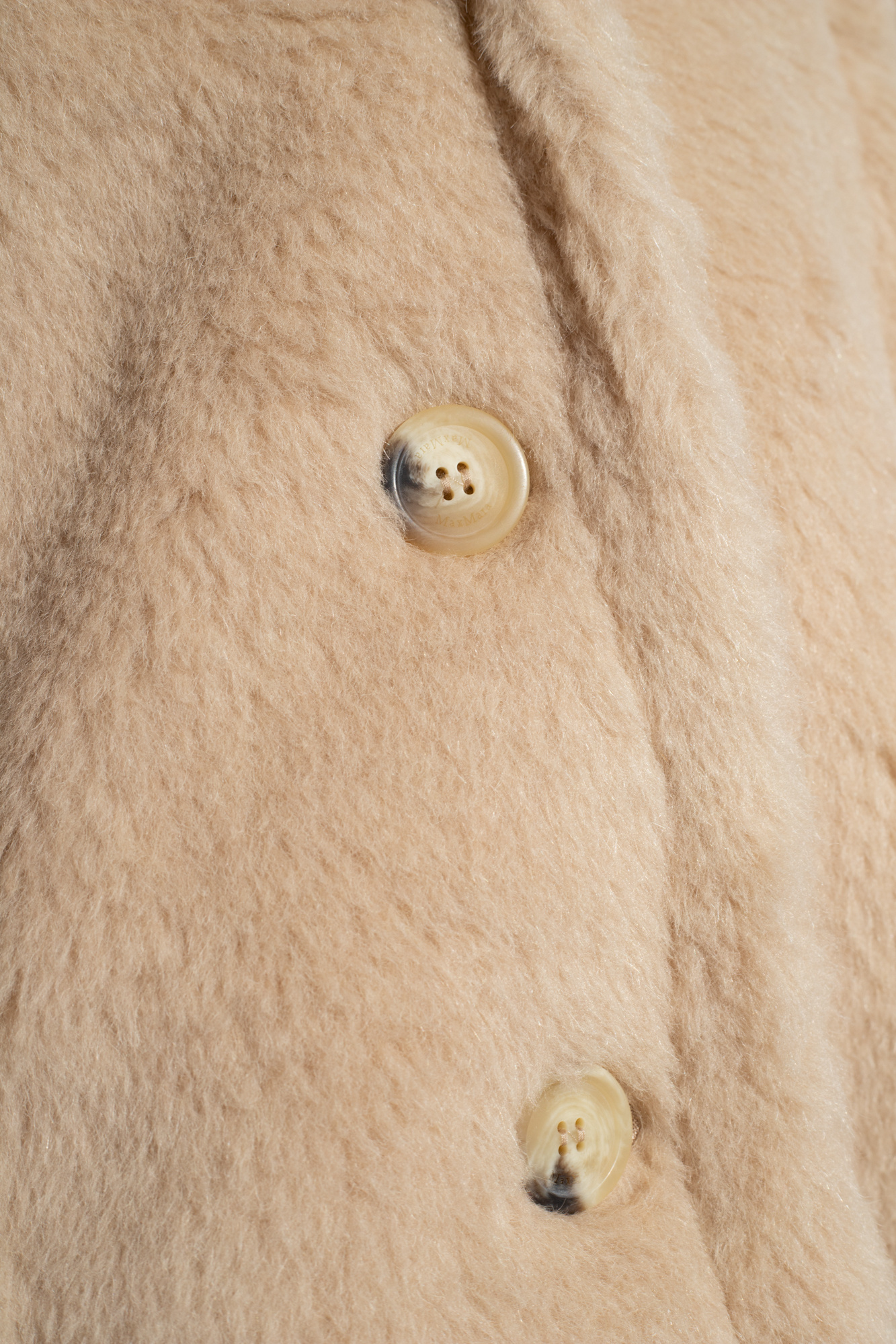 Beige 'Aleggio' teddy poncho Max Mara
